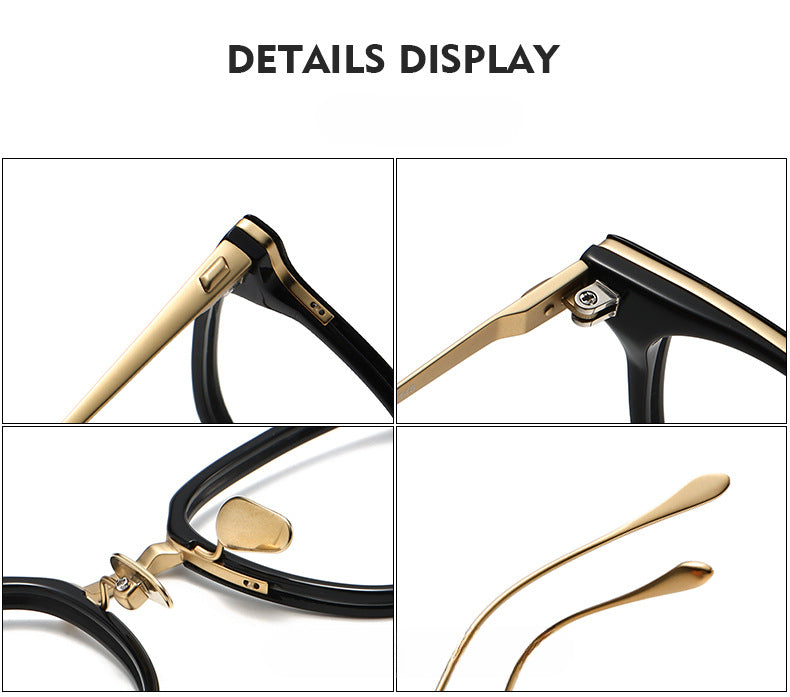 Vintage Titanium Square Eyeglass Frames GMS823 - Retro Style Eyewear for Men & Women - Perfect for Reading, Fashion, and Everyday Wear