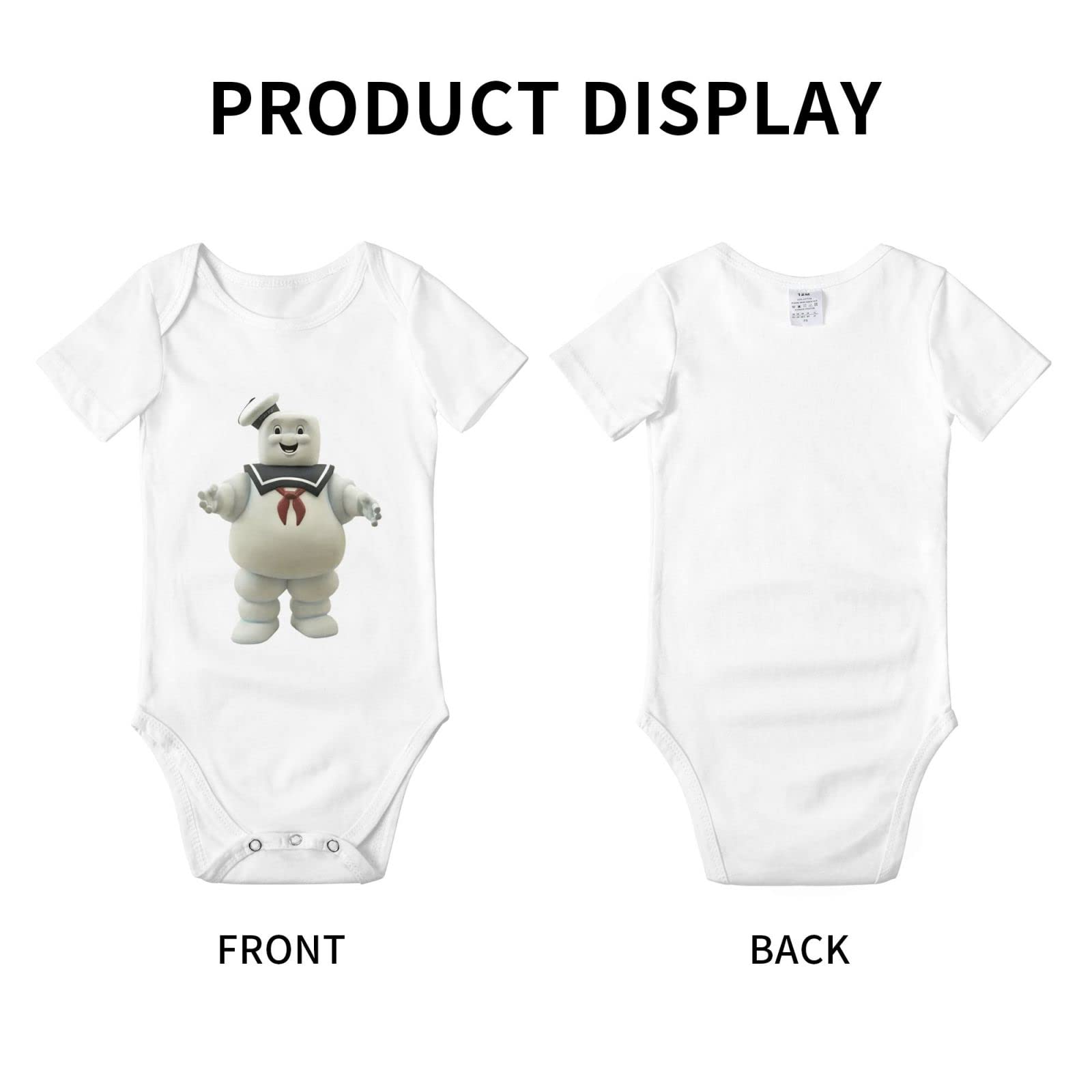 Ghostbusters Baby Onesie - Newborn Romper Unisex Short-Sleeve Bodysuit | 3D Printed Cotton Soft Jumpsuit for 6 Months Baby Boy & Girl | Perfect for Halloween Costume, Birthday Gift & Cute Daily Outfit