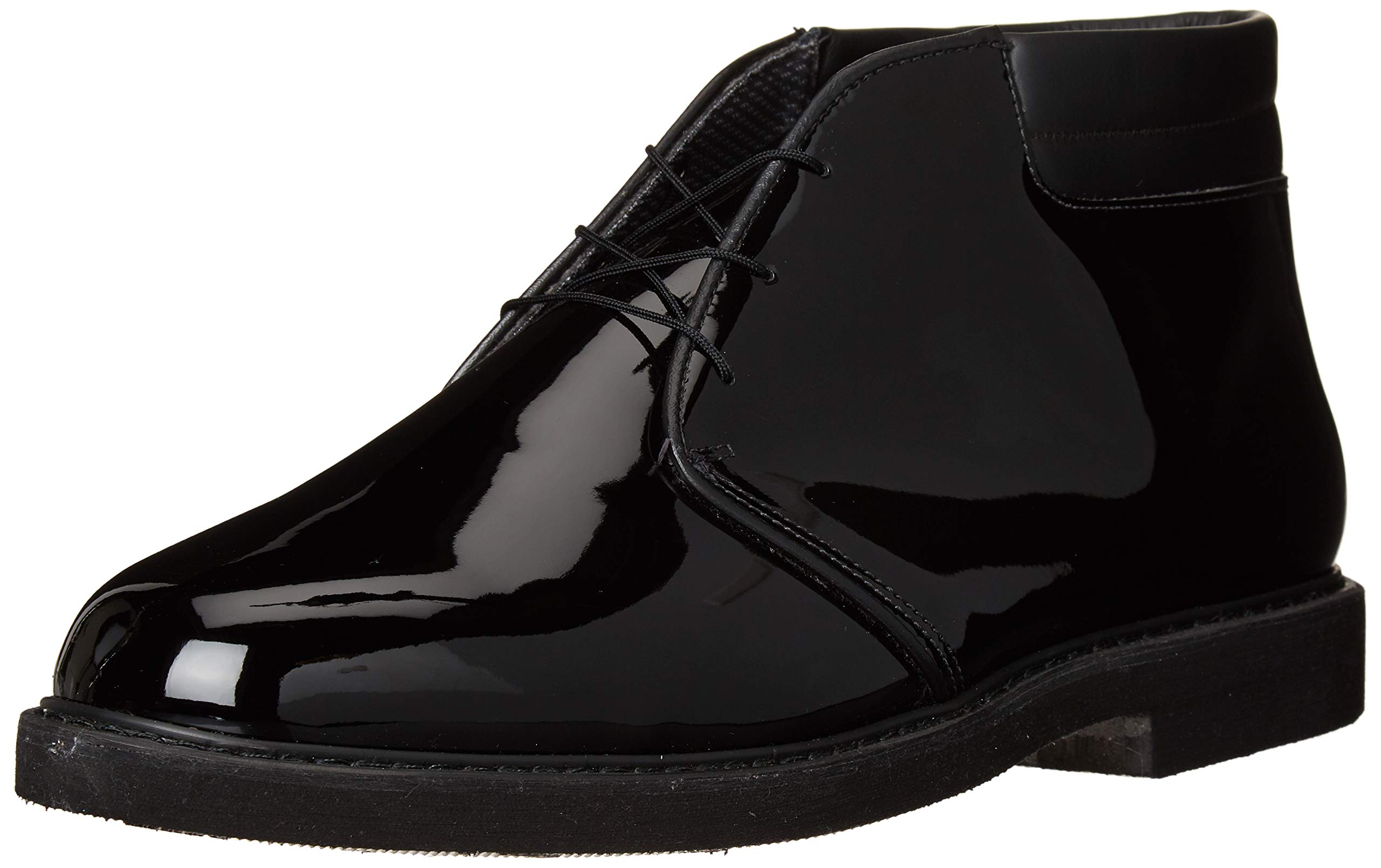 Bates Men's Lites High Gloss Padded Collar Chukka Boots - Lightweight Slip-Resistant Military & Work Shoes for Police, Security & Outdoor Activities