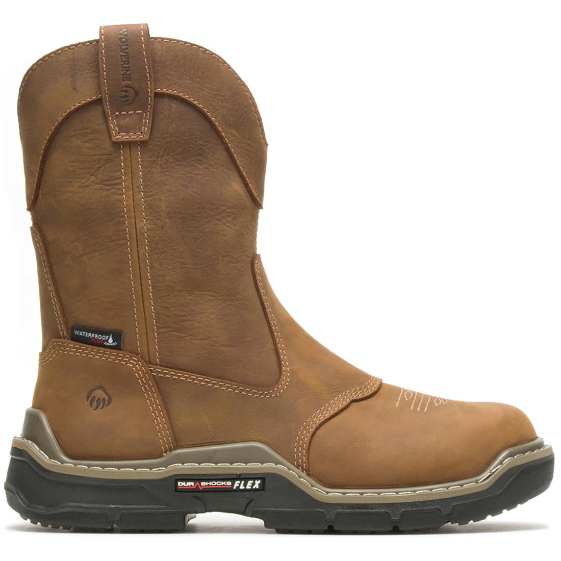 Raider DuraShocks® Waterproof CarbonMax® Western Pull-On Work Boots for Men - Durable & Comfortable for Farming, Construction, and Outdoor Work