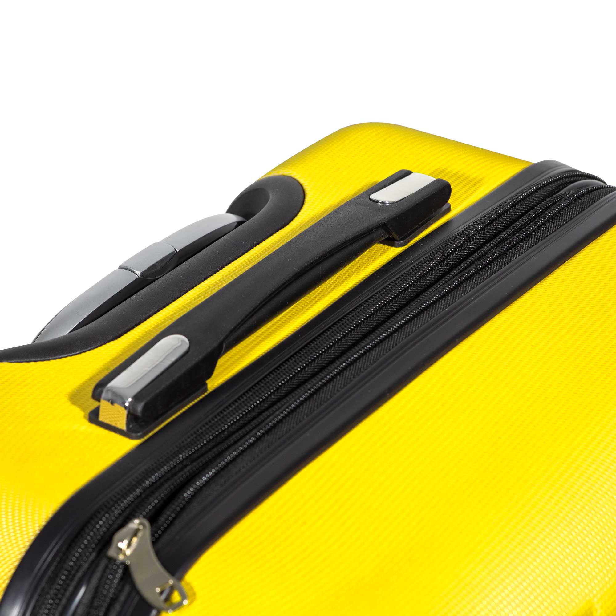 3-Piece Lightweight ABS Luggage Set with TSA Lock - Yellow (DL124) - Perfect for Travel, Business Trips & Vacations
