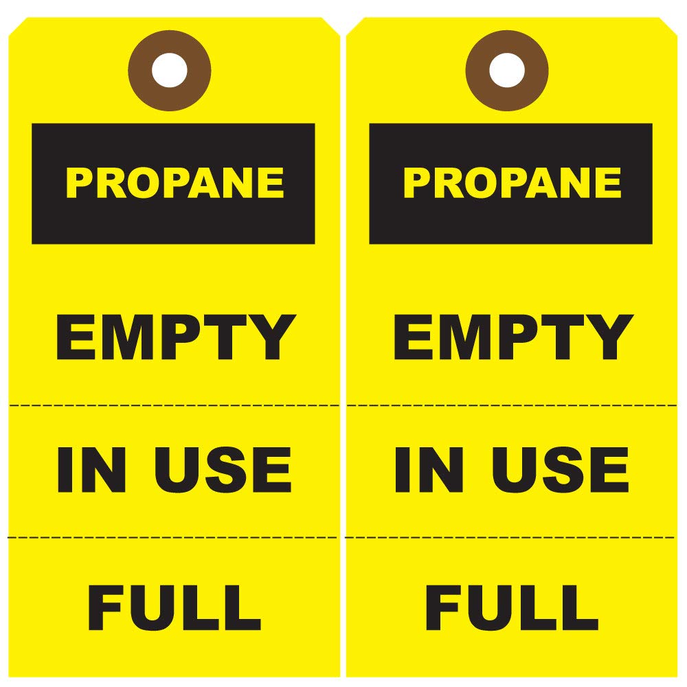 25 Pack Gas Cylinder Tags - Full/In Use/Empty Propane Tank Labels for Safety & Organization - Perfect for BBQ, Camping & Home Use