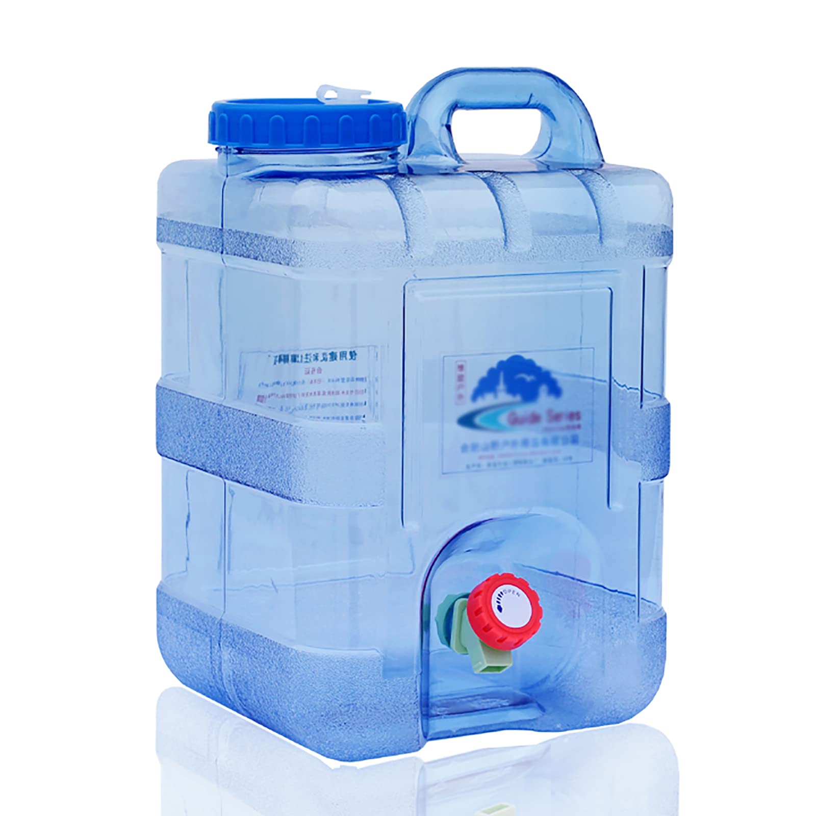 Portable Water Tank with Tap - 5 Gallon Camping Water Container for Outdoor, Hiking, Backpacking & Emergency Use - Lightweight & Durable for RV, Car, Travel & Survival Kits