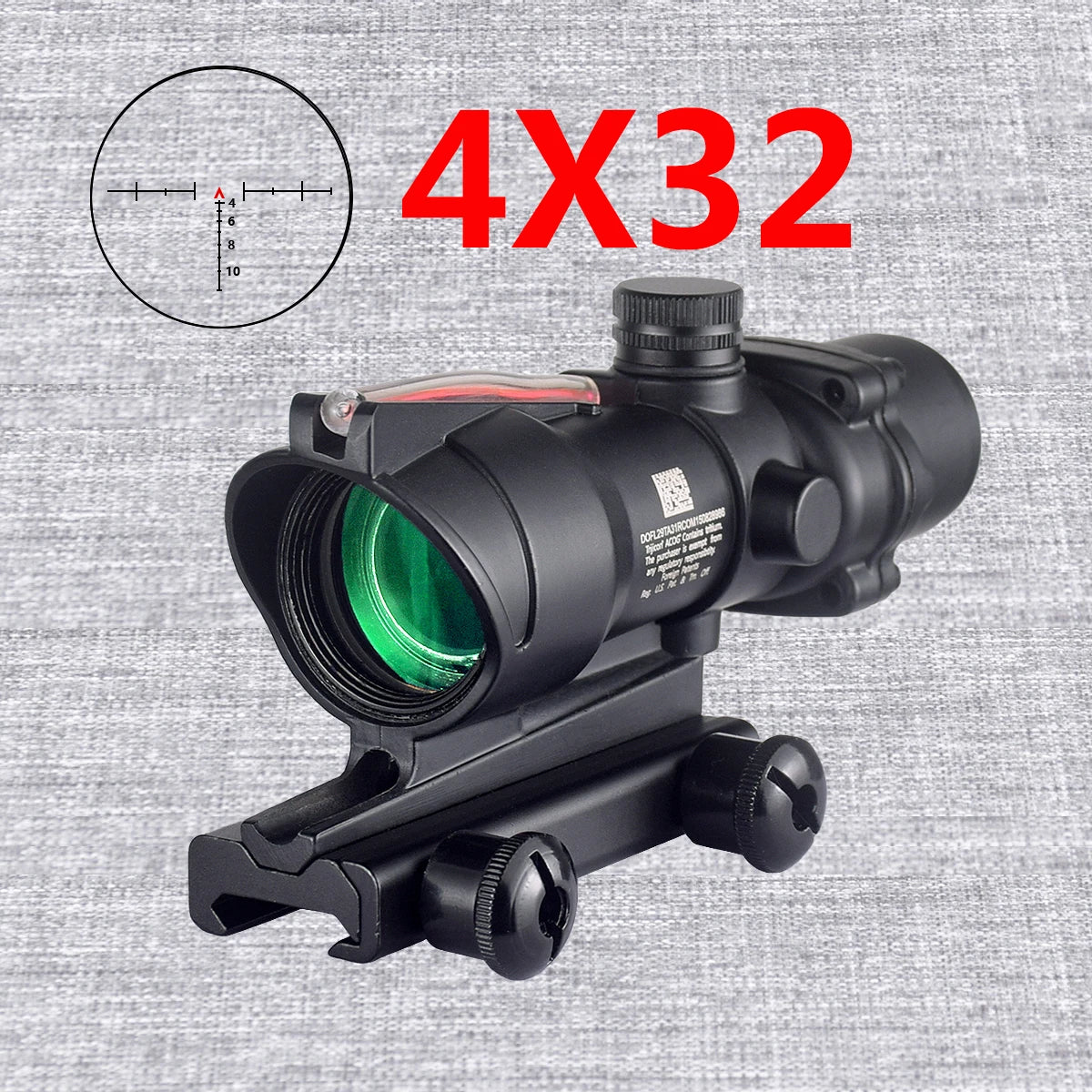 Trijicon ACOG 4X32 Rifle Scope with 4X Magnifier, Fiber Optics & Red/Green Dot - RMR Compatible Hunting Sight with Killflash Cover - Perfect for Tactical Shooting, Hunting, and Long-Range Precision