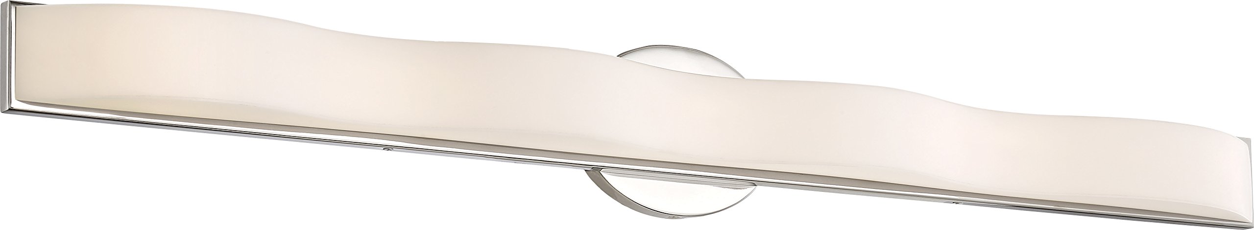 Nuvo 62/1093 36-Inch One Light Vanity Fixture in Polished Nickel - Perfect for Bathroom Makeover & Modern Home Decor