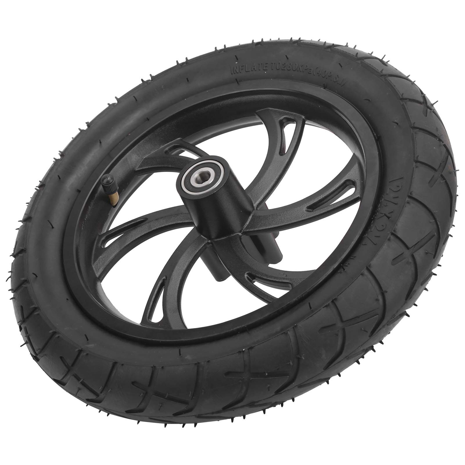 VBESTLIFE 12-Inch Anti-Shock Rubber Tire with Aluminum Alloy Wheel Hub - Replacement for Electric Scooters, Mopeds, and Mobility Scooters - Perfect for Urban Commuting and Outdoor Adventures