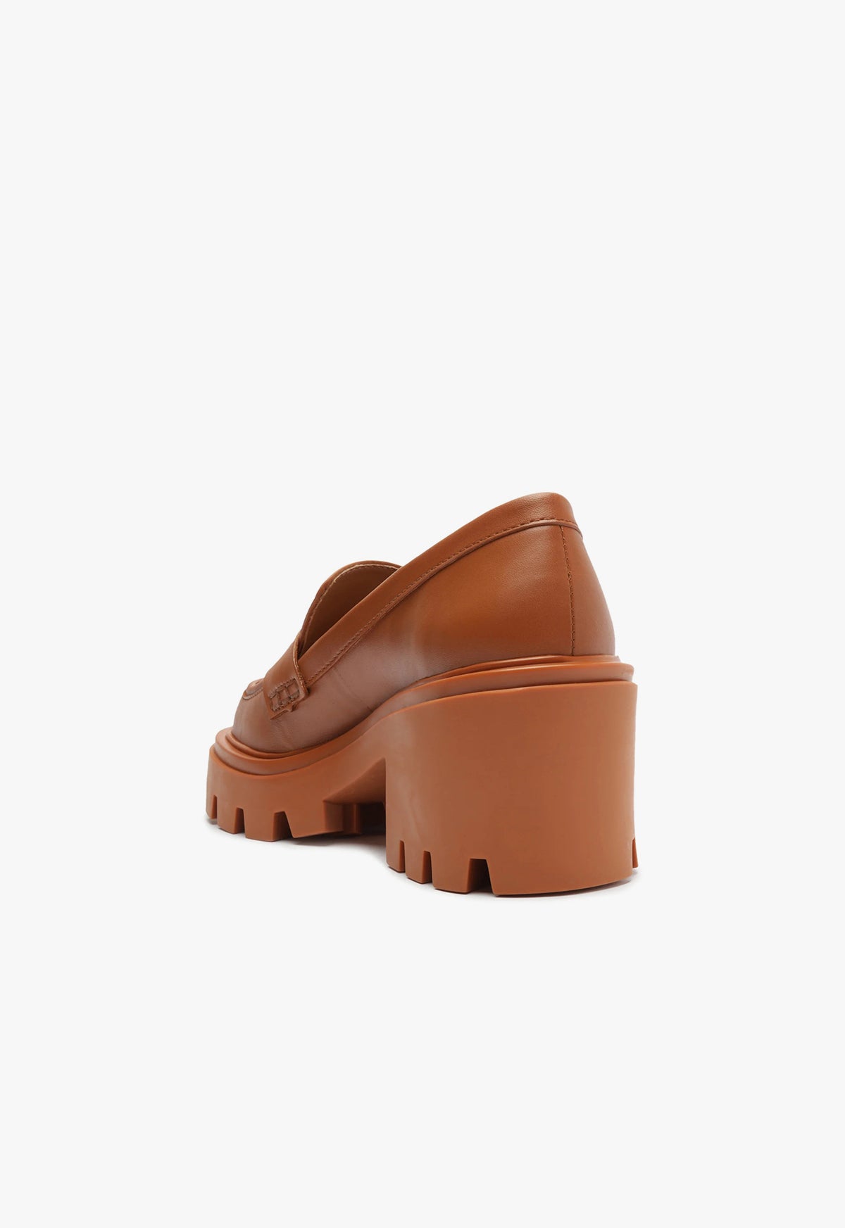 Viola Women's Leather Tractor Flat Shoes - Comfortable Slip-On Loafers for Casual Wear, Office & Travel