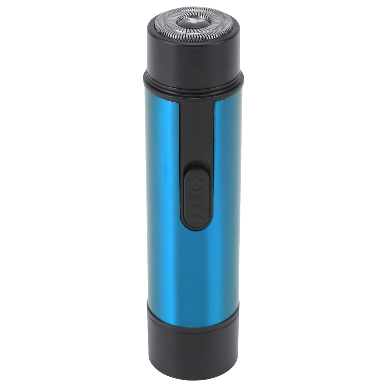 CHICIRIS Mini Electric Battery Razor - Portable Travel Shaver with Quiet High-Speed Motor for Men & Women | Home, Office & On-The-Go Grooming (Blue Brushed Finish)
