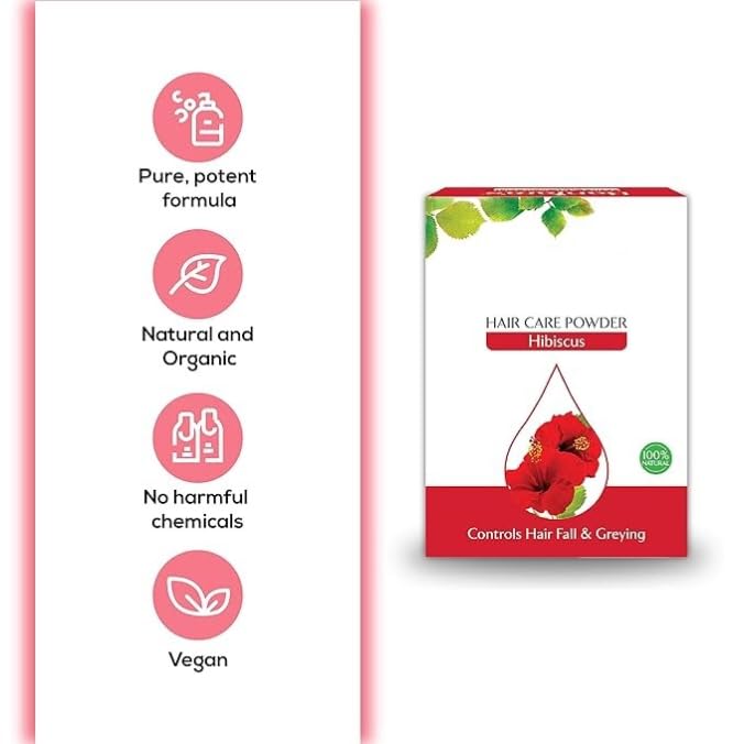 ZOOMIQUE 100% Natural Hibiscus Flower Powder for Hair Growth & Care | Herbal Hair Treatment Pack (100g) | Perfect for DIY Hair Masks, Scalp Treatments & Natural Hair Conditioning