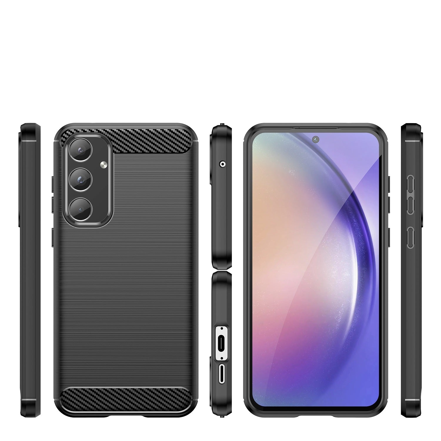 Samsung Galaxy A55 5G Carbon Fiber Case - Ultra Slim Protective Cover for Galaxy A55 5G - Perfect for Daily Use, Travel & Outdoor Activities