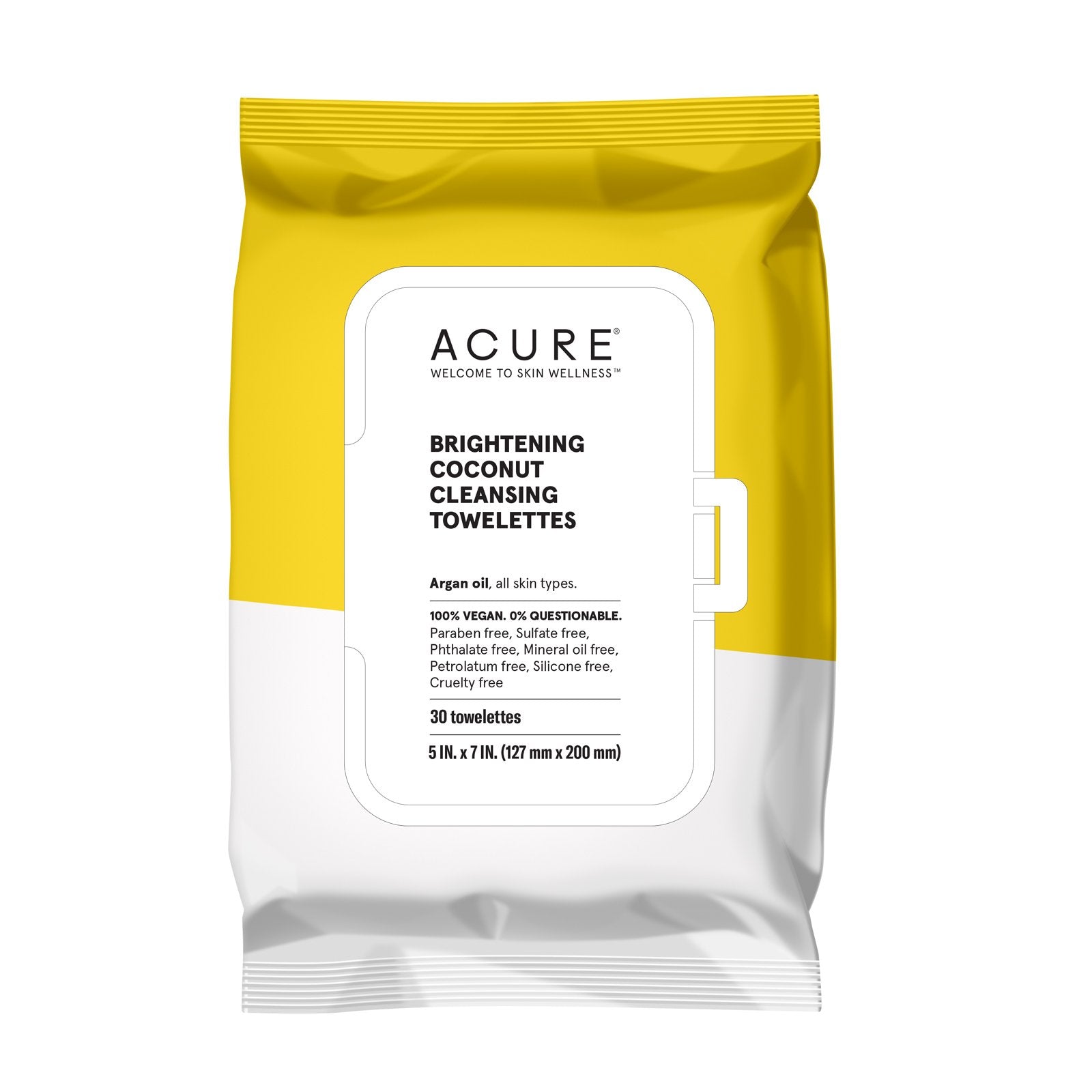 Brightening Coconut Facial Cleansing Wipes - Gentle Exfoliating & Moisturizing for Glowing Skin | Perfect for Travel, Gym & On-the-Go Skincare