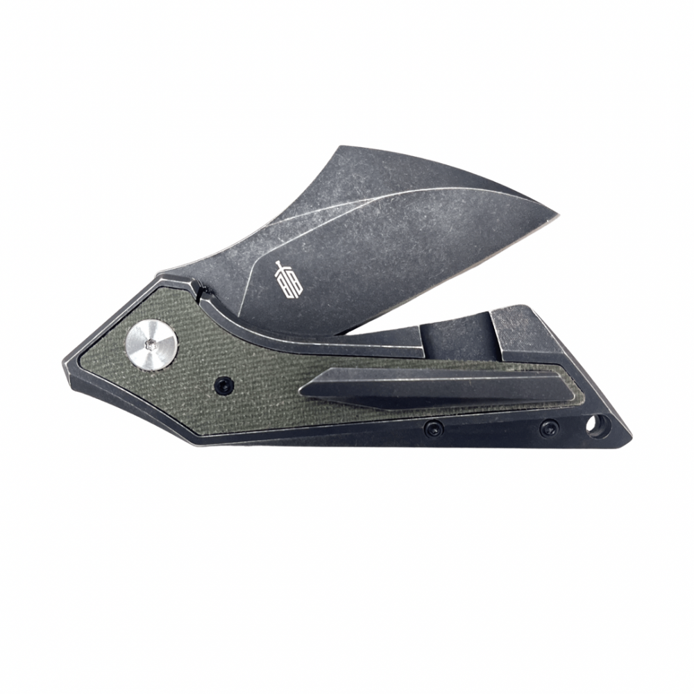 BNB Knives D2 Shark Fin Folding Pocket Knife - High Carbon Steel Blade, EDC Camping & Outdoor Survival Tool for Hunting, Fishing, and Hiking