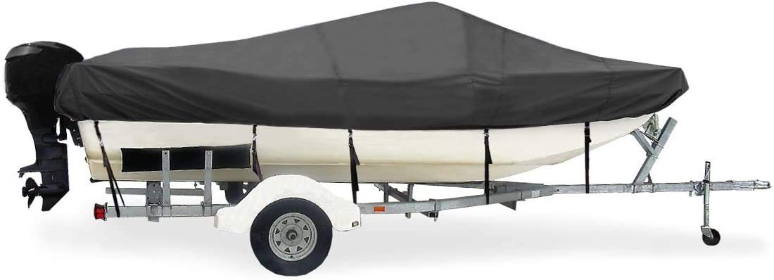 Taylor Made Products Trailerite Semi-Custom Boat Cover - Waterproof Protection for Modified Tri-Hull Boats with Inboard/Outboard Motor - Perfect for Storage & Travel Protection