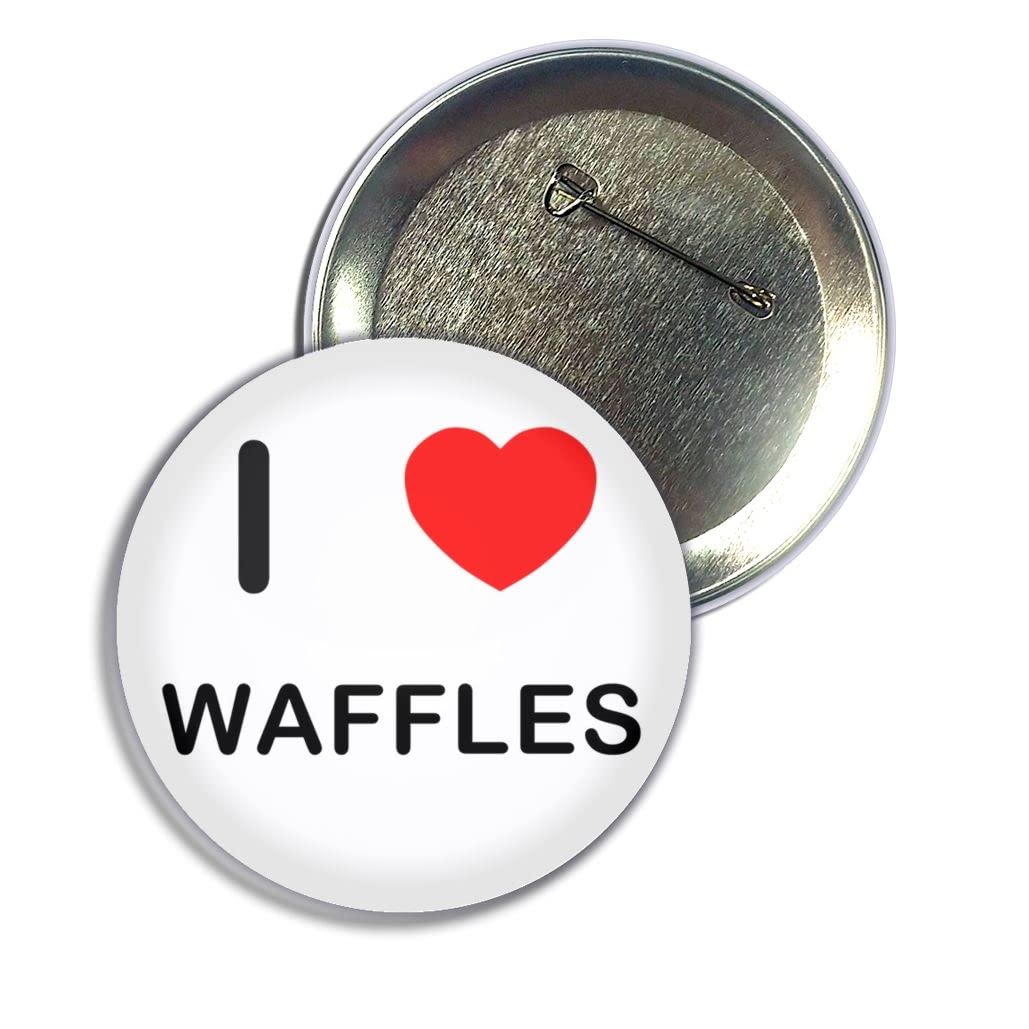 I Love Waffles Pin Button - Cute Food Enamel Pins for Backpacks, Jackets & Accessories - Perfect for Breakfast Lovers & Waffle Enthusiasts