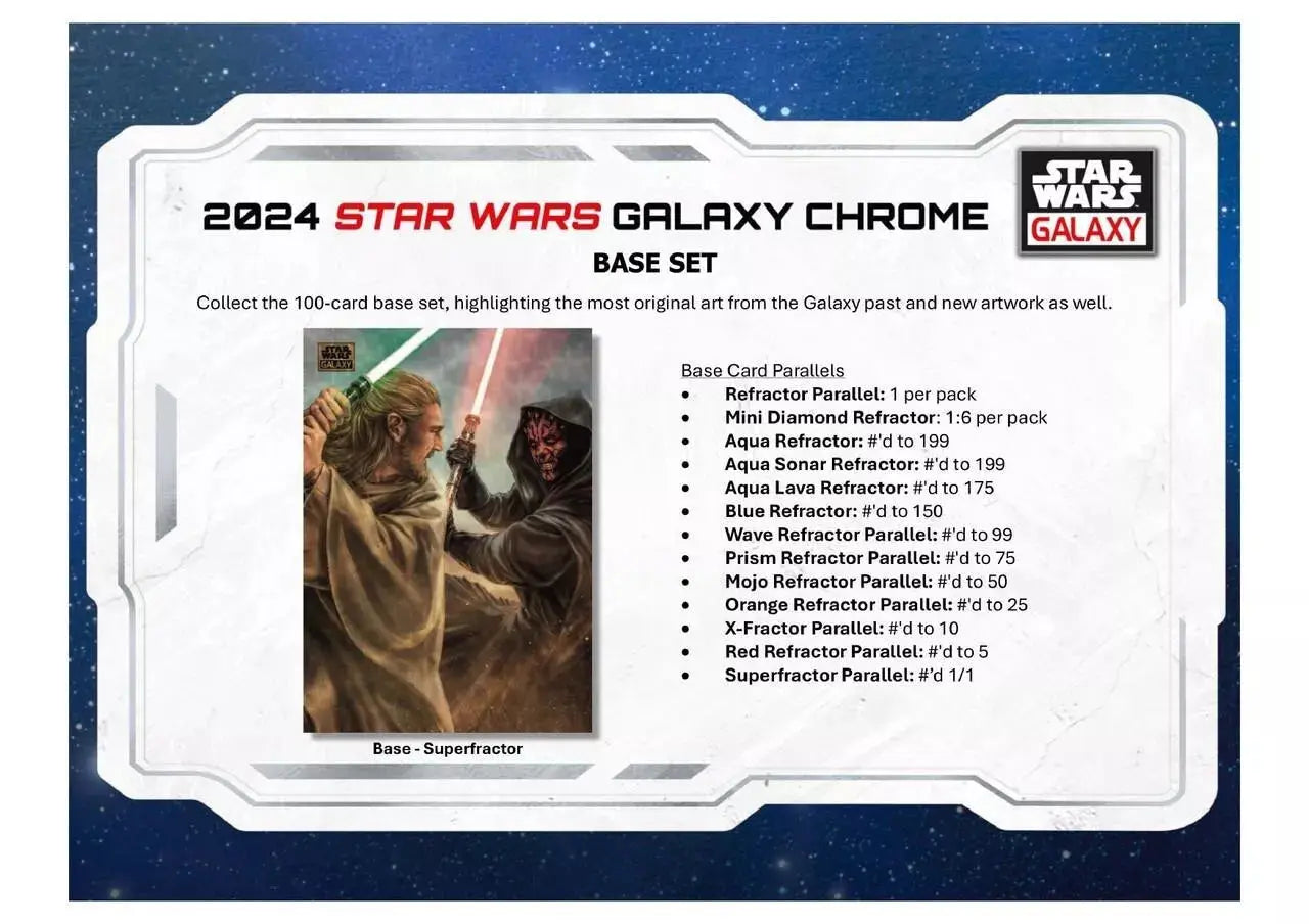 2024 Topps Star Wars Galaxy Trading Cards Hobby Box - Collectible Cards for Fans & Collectors - Perfect for Gifts, Display, and Trading