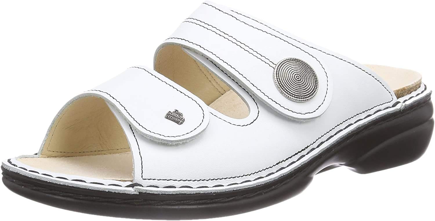 Finn Comfort Women's Wedge Heel Open Toe Sandals - Comfortable Summer Casual Shoes for Walking, Travel & Beach Vacations