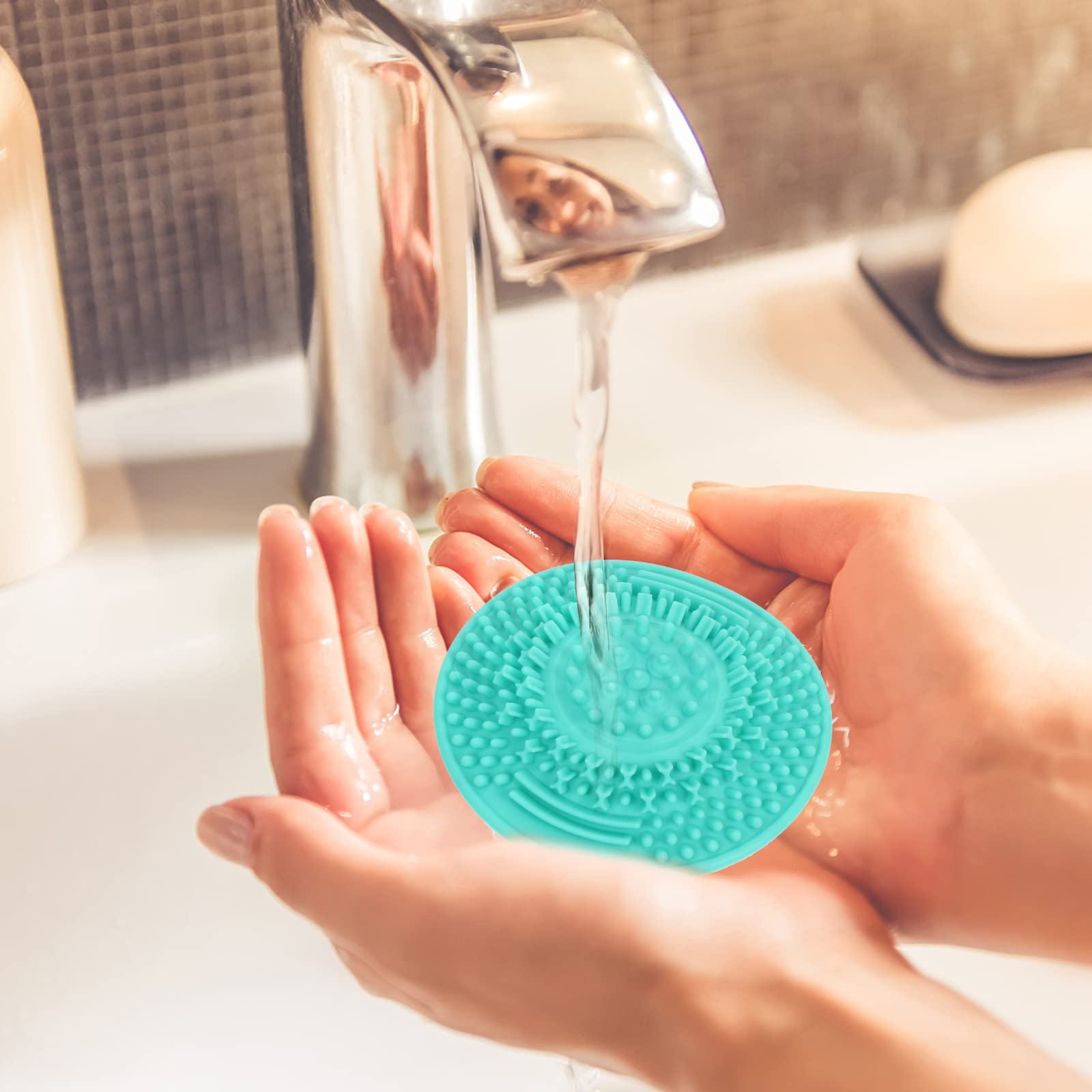 3pcs Makeup Brush Cleaning Cup Set - Professional Cosmetic Brush Cleaner with Scrubber Pad, Beauty Tool for Quick & Hygienic Brush Care (Perfect for Home Salon & Travel Makeup Kits)
