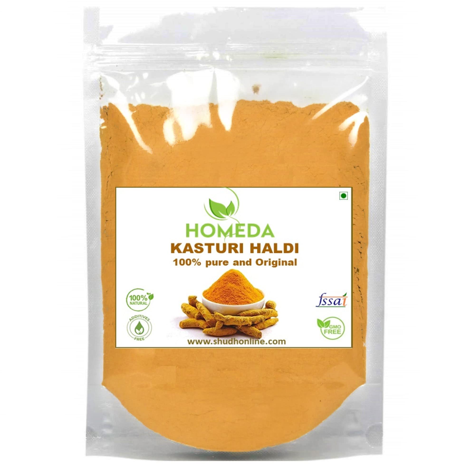 Homeda Kasturi Haldi Powder for Face Beauty (200g) - Wild Turmeric Powder for Skin Brightening & Glow | Kasturi Manjal, Amba Haldi, Kasthuri Turmeric | Natural Skin Care for Face Masks & Beauty Rituals