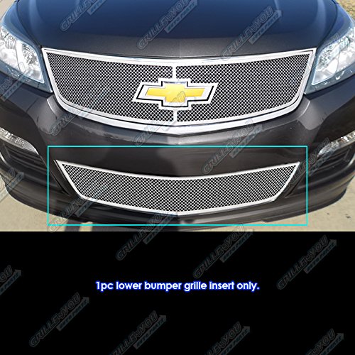 APS Compatible Lower Bumper Stainless Steel Chrome Mesh Front Grill Grille Insert for Chevy Traverse 2013-2017 (Model S18-T94957C) - Upgrade Your Vehicle's Style & Protection