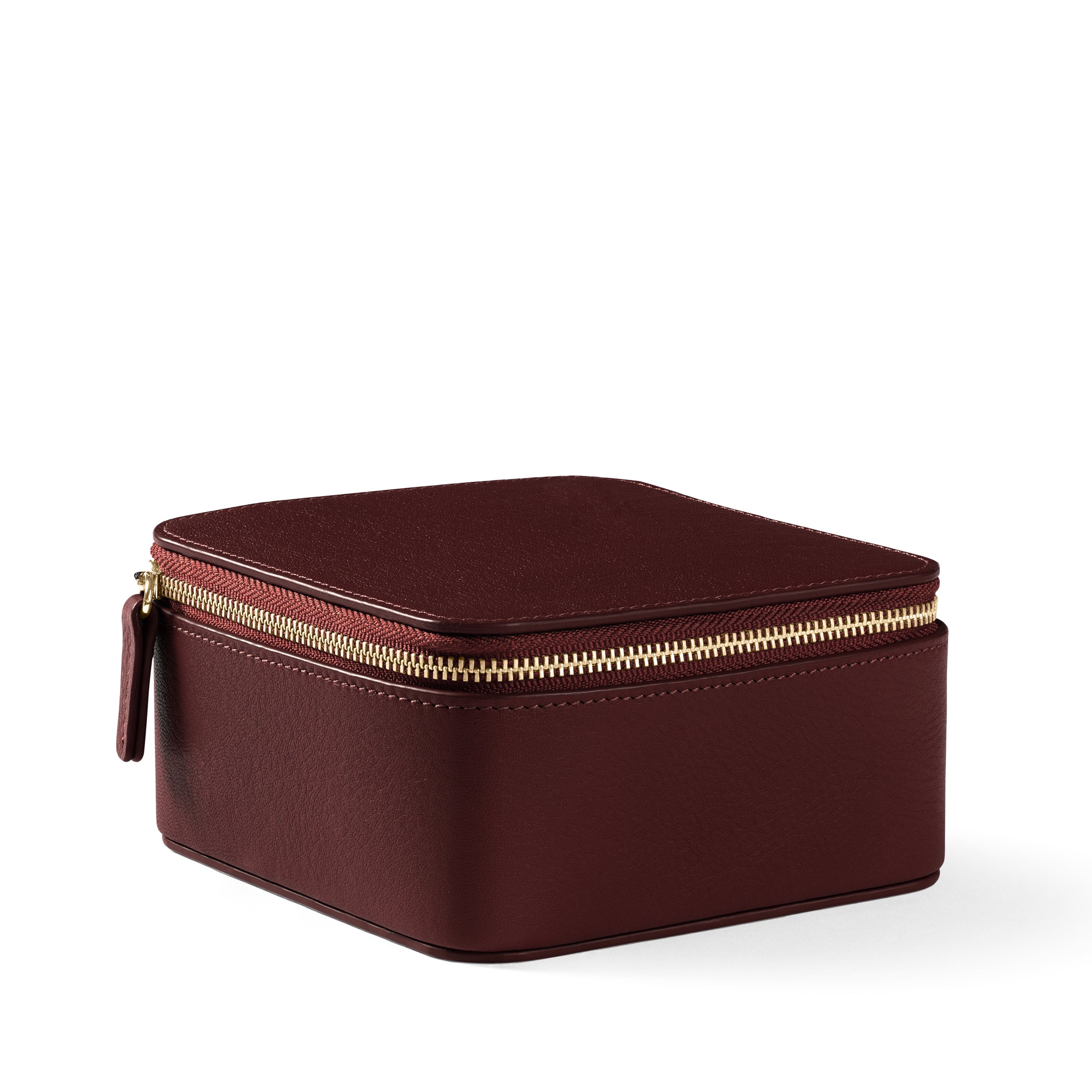 Medium Jewelry Organizer Box - Bordeaux Red Velvet Jewelry Storage Case with 6 Compartments for Earrings, Rings & Necklaces | Perfect for Travel, Home & Gift Giving