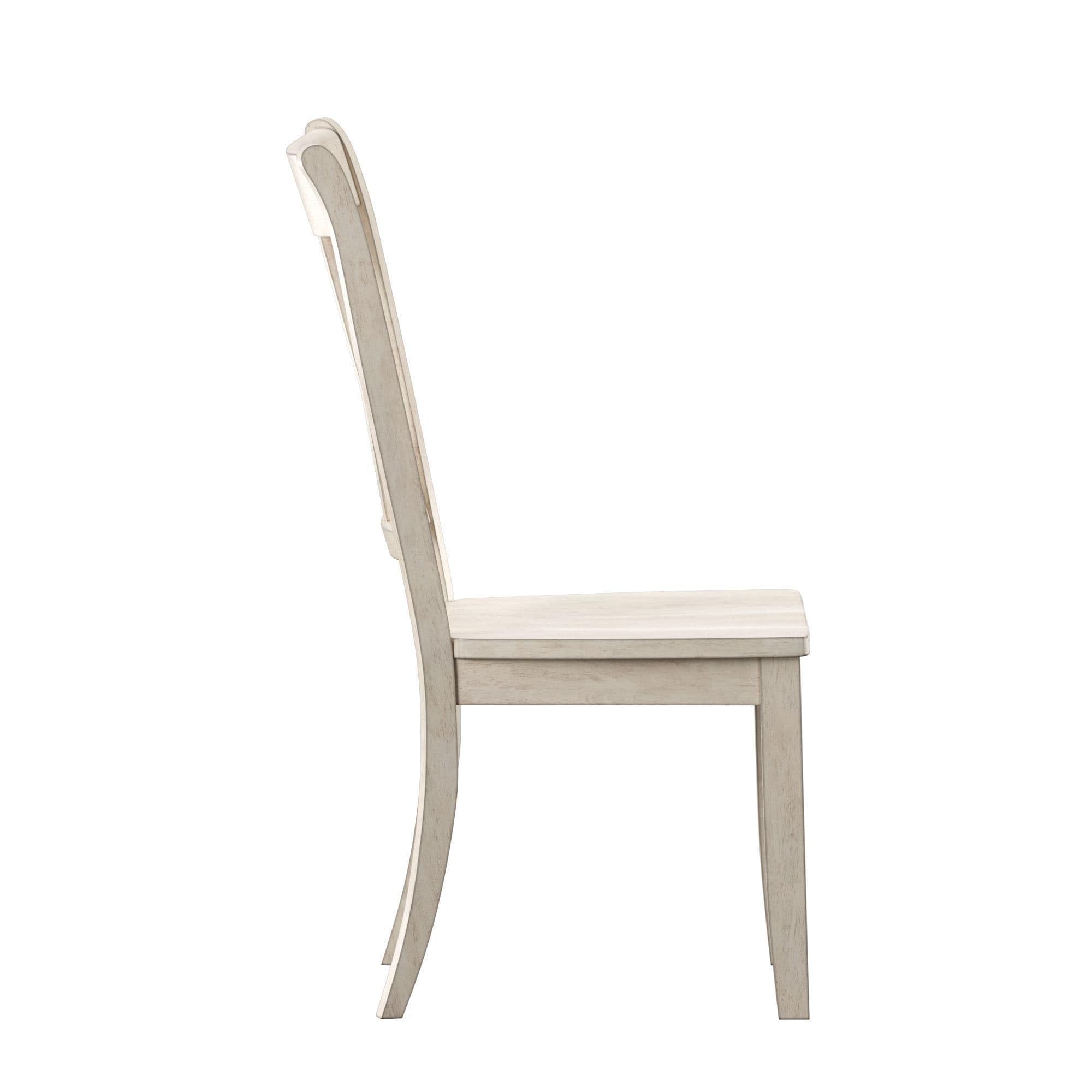 Classic Eleanor X Back Wood Dining Chairs (Set of 2) - Antique White Finish for Farmhouse & Traditional Dining Rooms - Perfect for Kitchen Tables, Breakfast Nooks & Formal Dining Areas