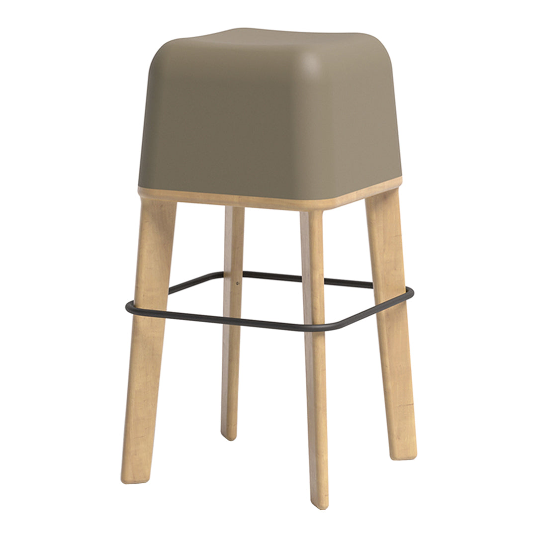 Abisko 75 Bar Stool - Adjustable Height Modern Kitchen Counter Stool with Backrest for Dining, Kitchen Island & Home Bar Use