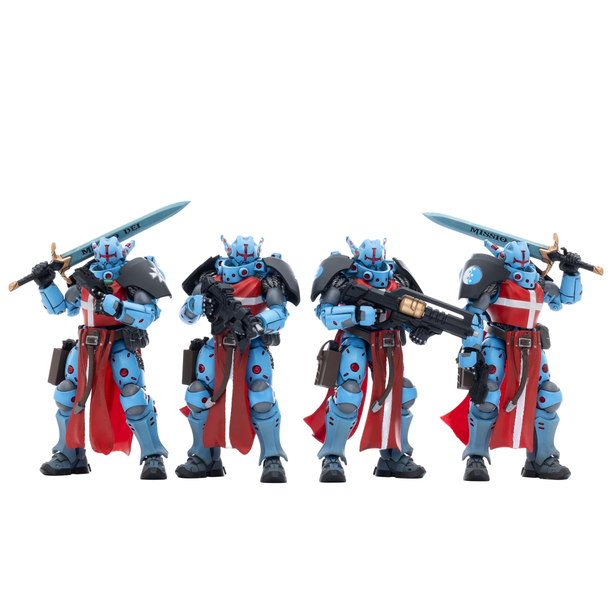 JOYTOY 1/18 Scale PanOceania Knights Hospitallers Action Figure Set (4-Piece Collectible) - Detailed Military Model for Display, Gifts & Wargaming Scenes