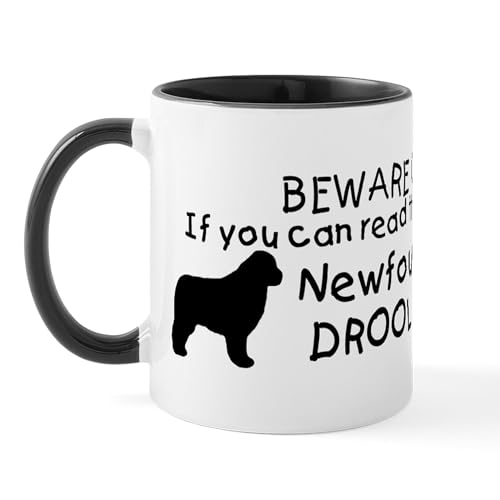 White/Black Inside - Newfoundland Dog Drool Zone Mug