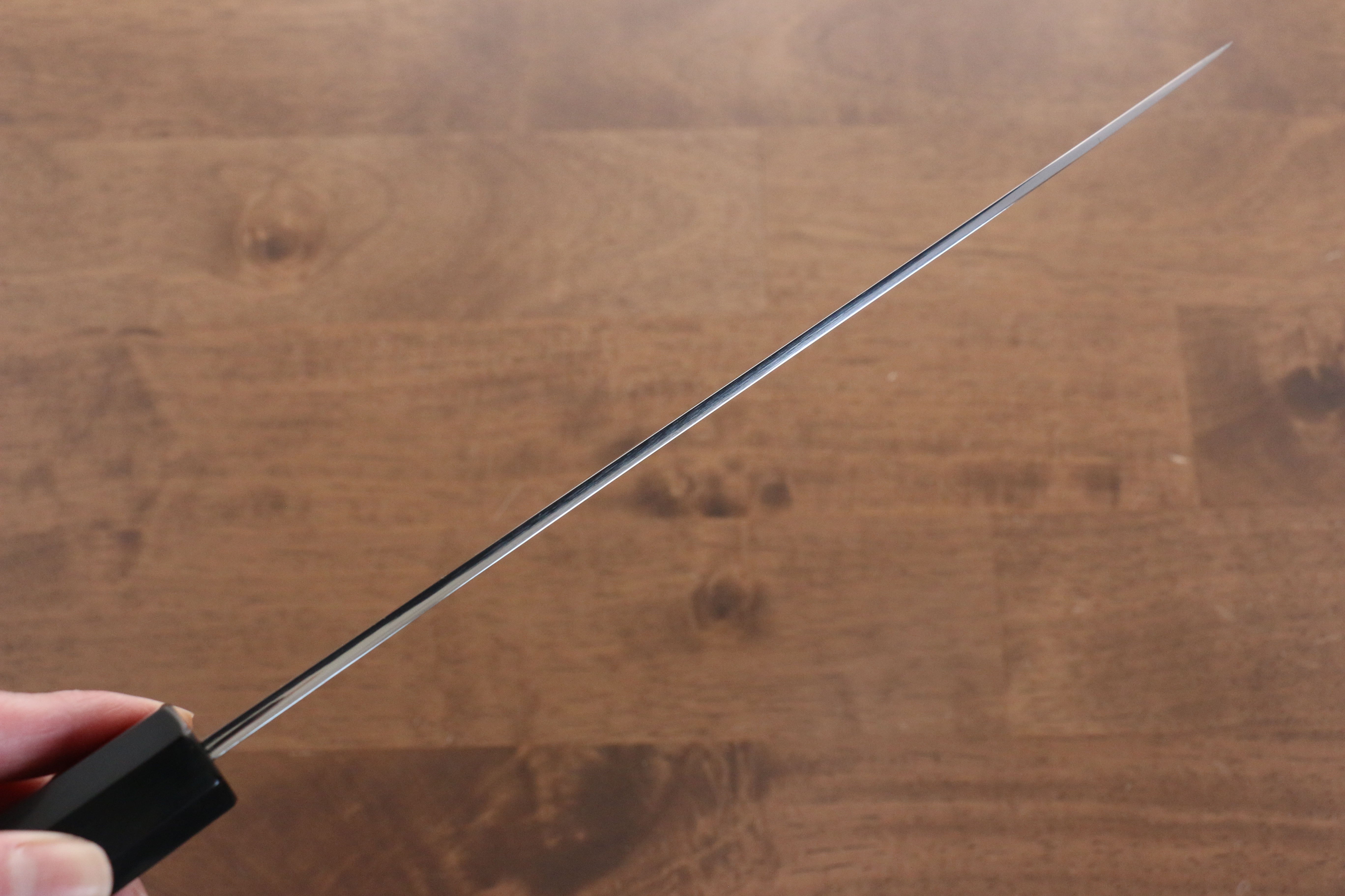 Premium Jikko Honyaki White Steel No.3 Gyuto Chef Knife 240mm - Japanese Mirrored Finish with Ebony Wood Handle - Perfect for Professional Chefs & Home Cooking Enthusiasts