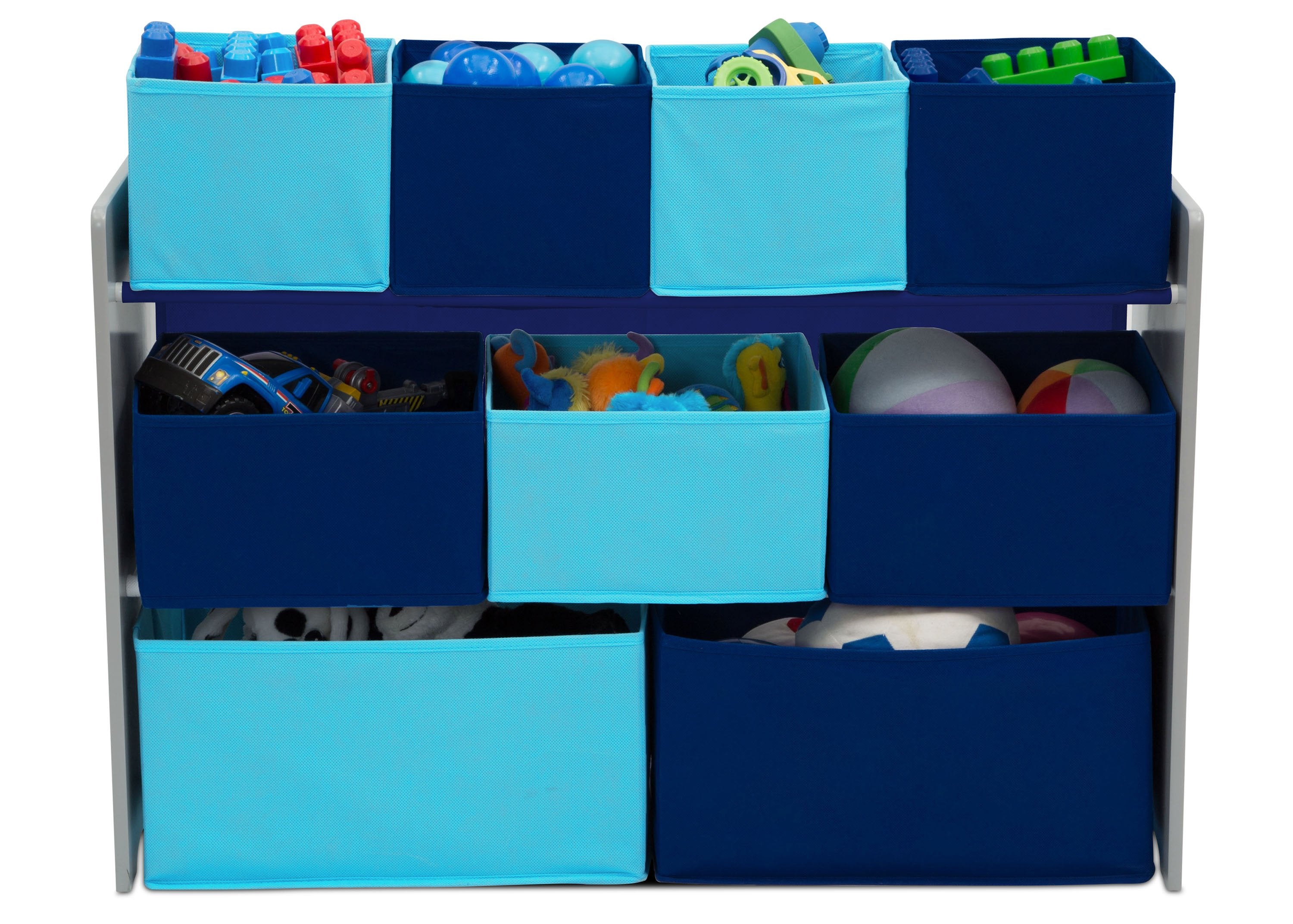 Deluxe Multi Bin Toy Organizer with Storage Bins - Kids Room Organization Solution for Toys, Books & Crafts - Perfect for Playrooms, Daycares & Home Storage