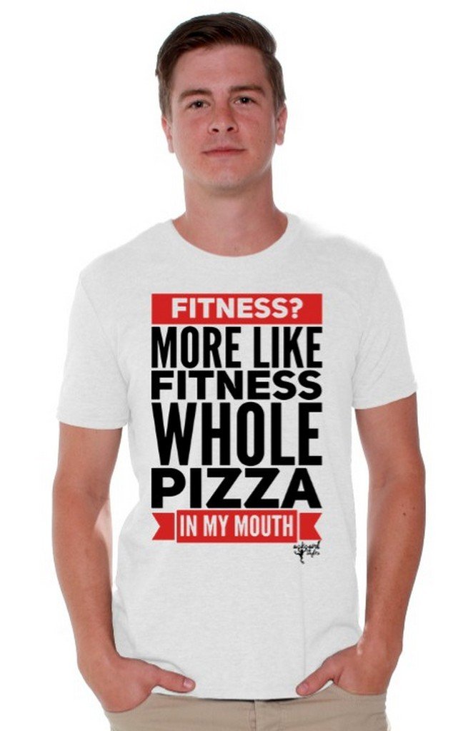 Awkwardstyles Funny Fitness Pizza T-Shirt - Black Cotton Graphic Tee for Gym & Workout Enthusiasts | Perfect Gift for Pizza Lovers