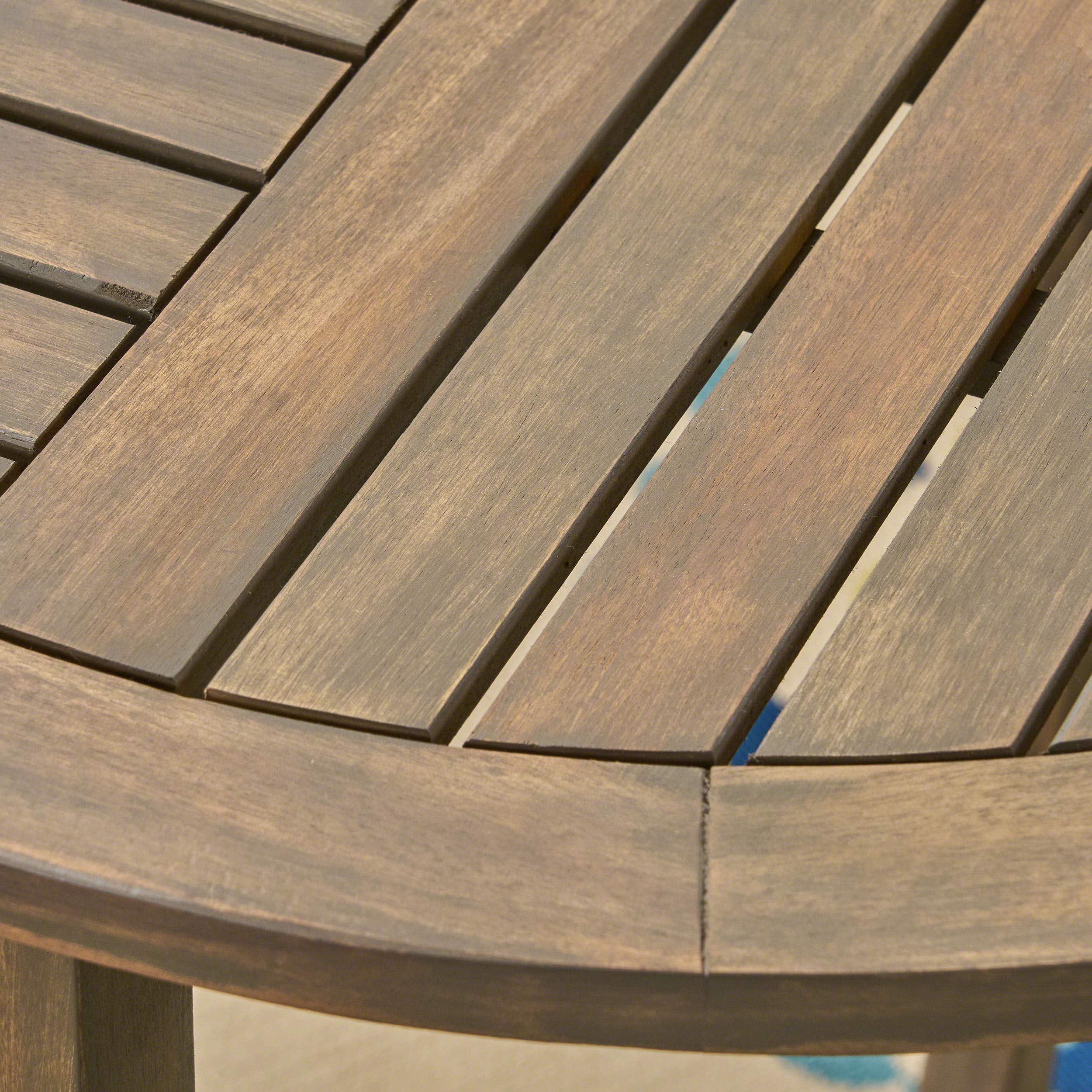 GDFStudio Acacia Wood 2-Person Outdoor Patio Dining Set - 28
