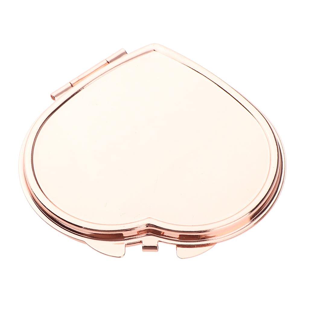 VMS INDIA Heart Shaped Mini Portable Pocket Mirror - Double Sided Travel Makeup Mirror for Women, Perfect for Purse, Handbag & On-the-Go Touch Ups