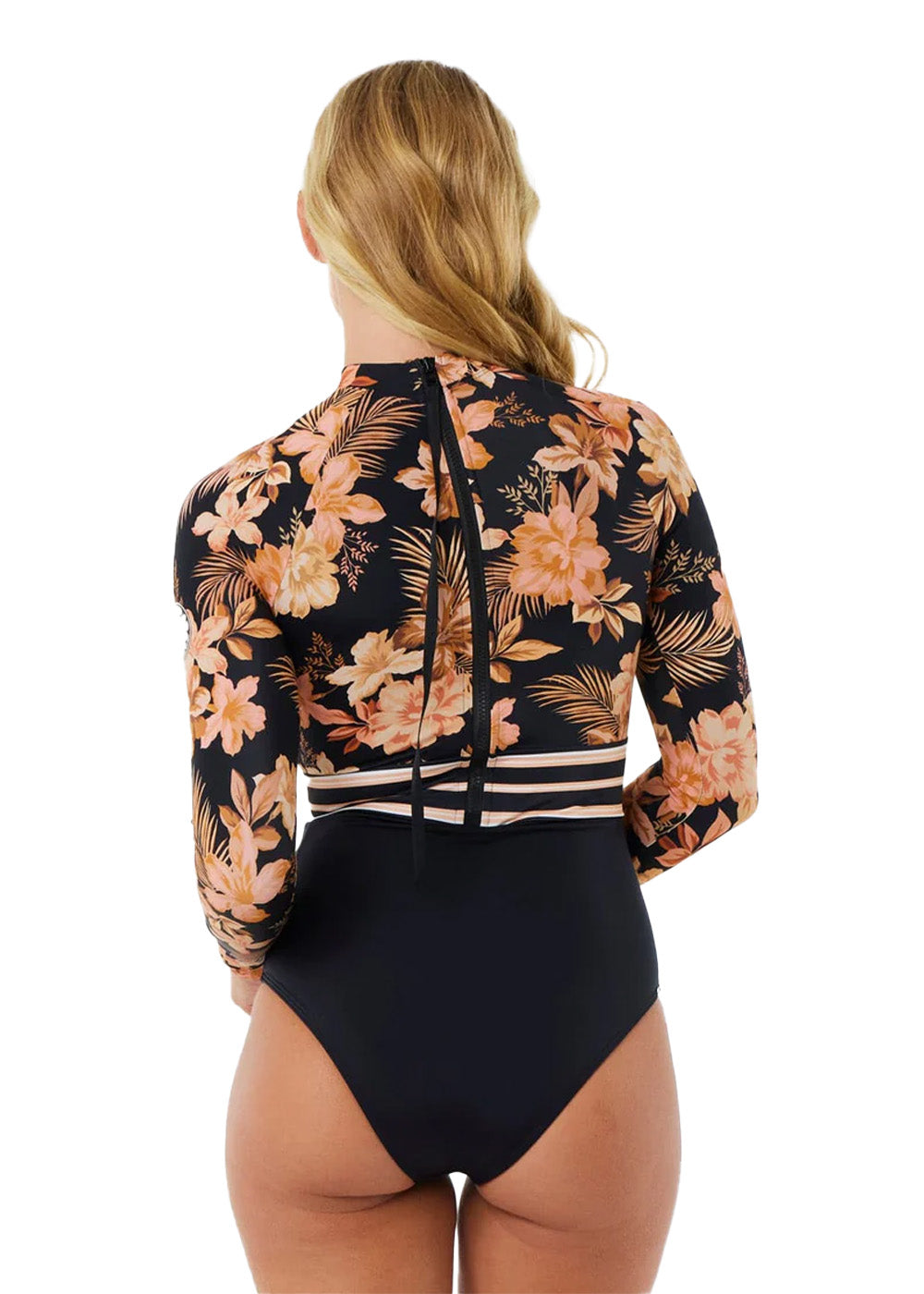 Rip Curl Women's Long Sleeve Lycra One Piece Swimsuit - UV Protection & Comfort for Surfing, Swimming & Beach Activities