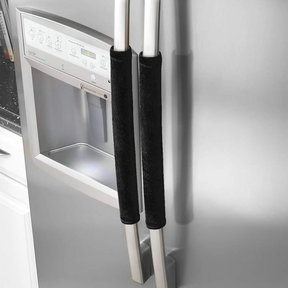 2 Pack Grey Refrigerator Door Handle Covers - 15.7