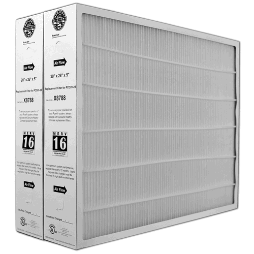 Lennox X8788 20x26x5 MERV 16 Furnace Air Filter - Healthy Climate PCO20 28 PureAir System - Pack of 2 for Cleaner Air & Allergy Relief - Ideal for Homes, Offices & HVAC Systems