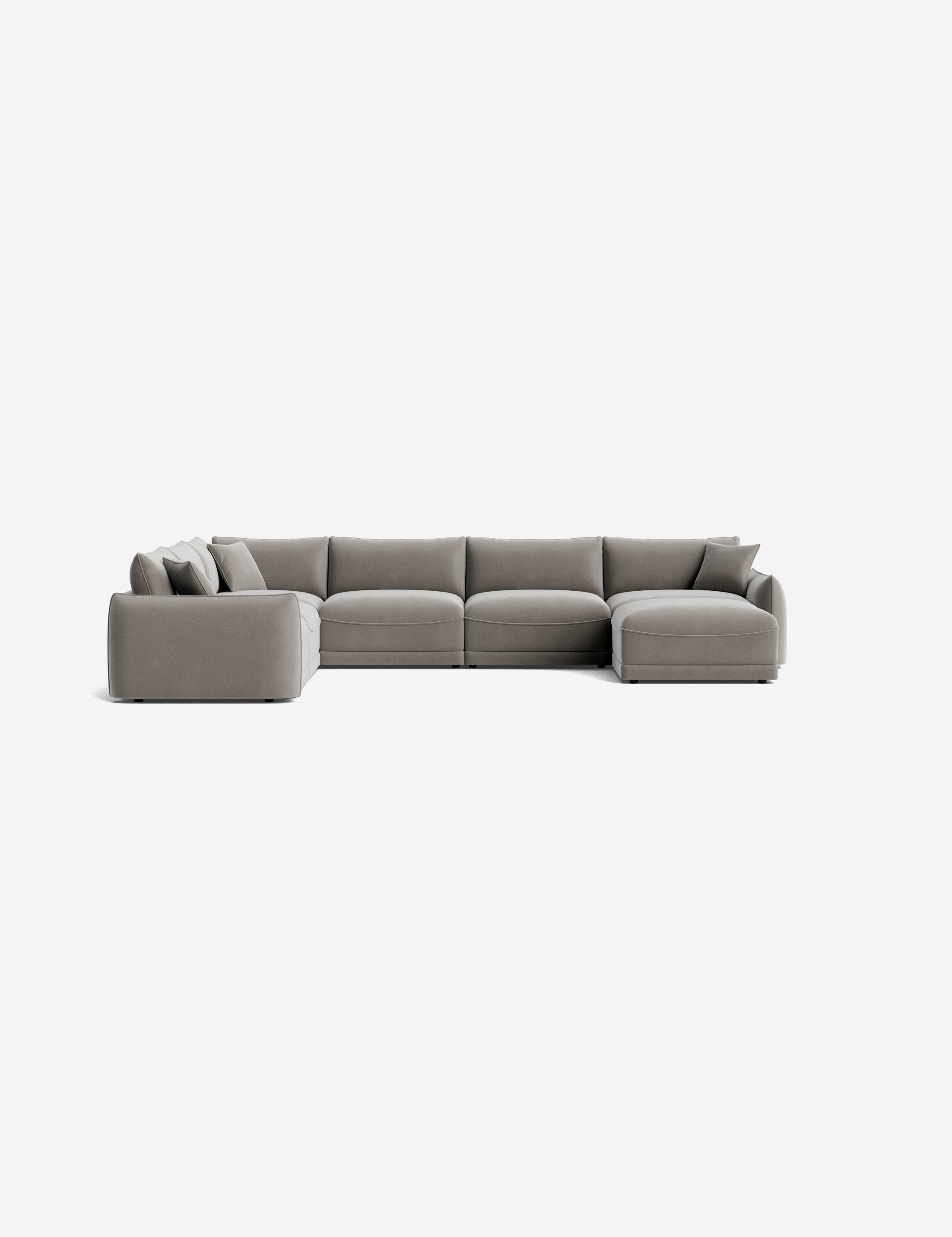 Balmer Modular Corner Sectional Sofa with Ottoman - Modern L-Shaped Living Room Furniture for Small Spaces | Perfect for Apartments, Condos and Family Gatherings