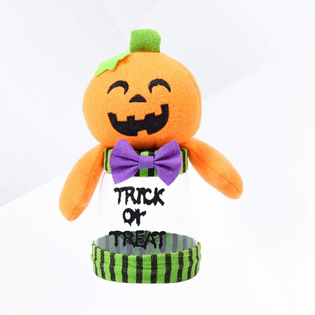 ABOOFAN Halloween Pumpkin Cookie Jar - Candy Holder & Party Decor for Halloween, Thanksgiving, Fall - Miniature Pumpkin Decor for Home, Office, Kitchen