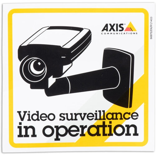 Axis Communications Surveillance Sticker (10 Pack) - High-Quality Security Warning Decals for Home & Business - Deter Burglars & Protect Property