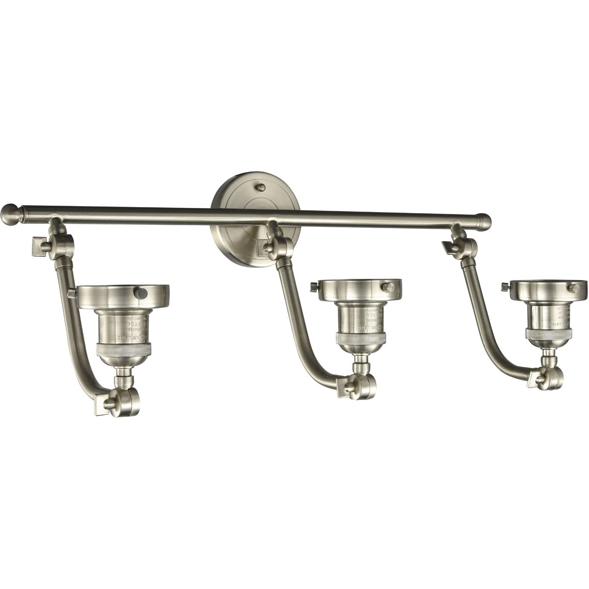 Vintage LED Bathroom Light Fixture - 3 Light Dimmable Brushed Satin Nickel - Perfect for Bathroom Vanity, Powder Room & Hallway Lighting