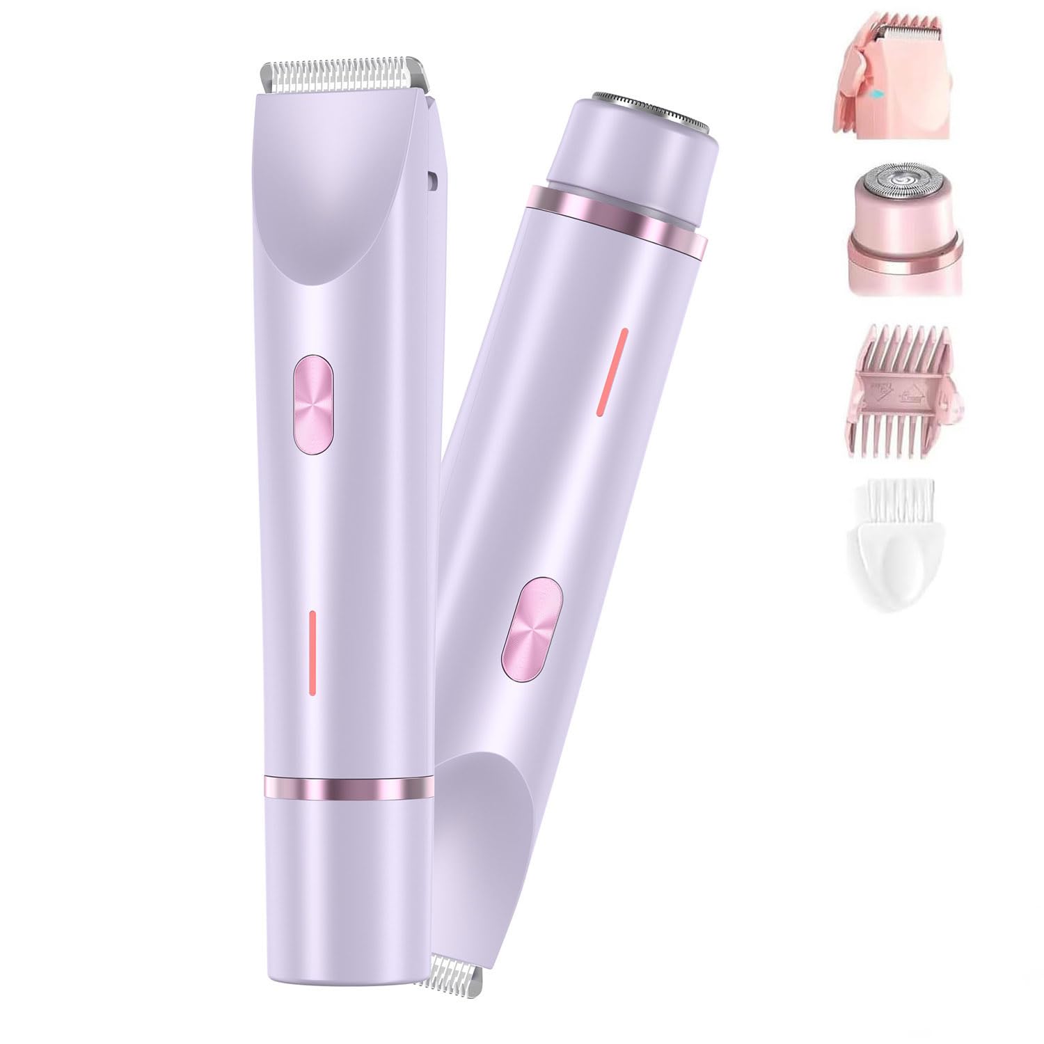 Coefficienta 2-in-1 Electric Razor for Women - 2025 Upgraded Wet & Dry Shaver with Removable Head, IPX7 Waterproof, Portable Mini Design for Legs, Arms & Underarms - Perfect for Travel, Gym & Quick Hair Removal (Purple)