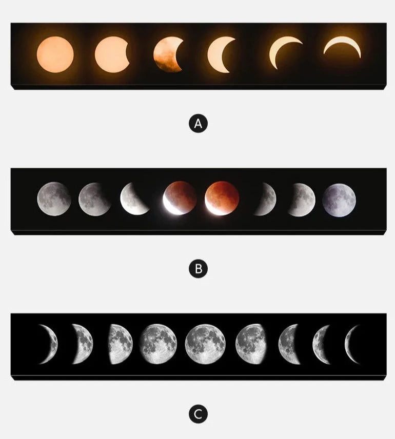 Moon Eclipse LED Wall Light - Stylish & Energy Efficient Night Light for Bedroom, Living Room, and Nursery Decor | Modern Home Lighting Solution