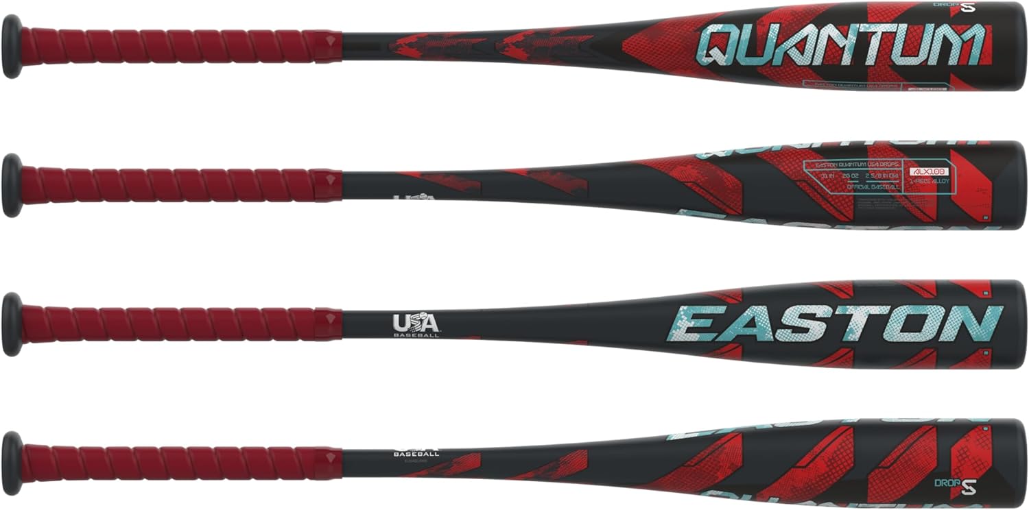 Easton Quantum Baseball Bat - USA Made, 11 Drop, 2 5/8 Barrel, 1-Piece Aluminum - Perfect for Youth & Adult Baseball Games, Training, and Tournaments