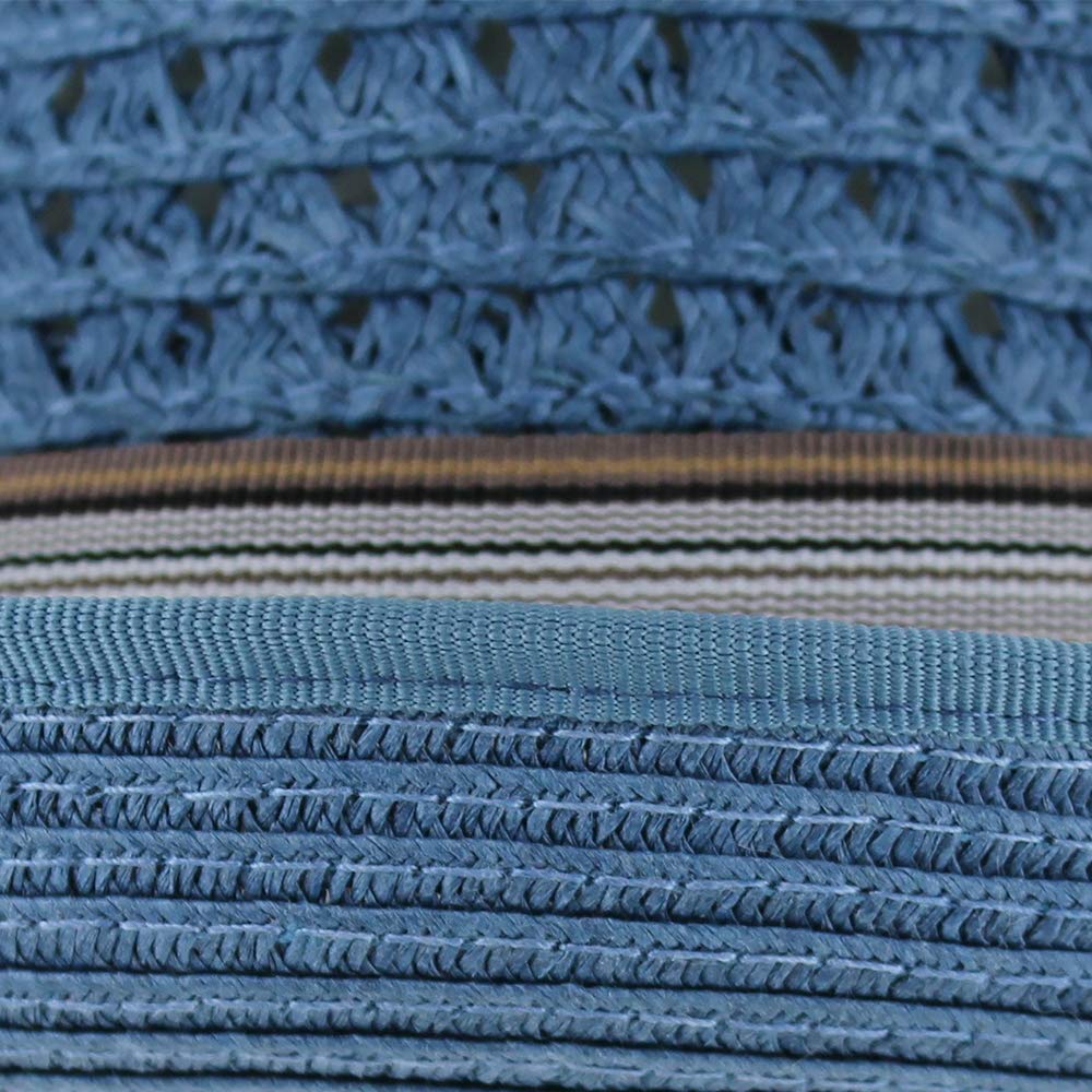 Summer Straw Porkpie Hat for Men & Women - Blue, Tan, Black | Beach & Outdoor