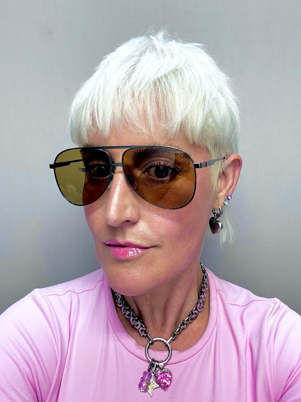 Gucci GG 1677 003 Ruthenium Amber Sunglasses - Luxury Designer Shades for Women & Men | Perfect for Outdoor Activities, Beach & Fashion Statements