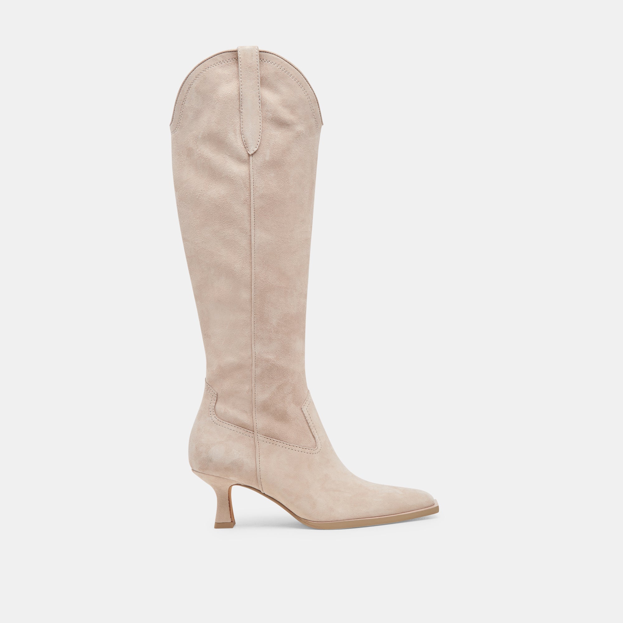 Ariana Wide Calf Boots in Taupe Suede - Comfortable & Stylish Boots for Women with Wide Calves, Perfect for Fall & Winter Outfits, Office Wear & Casual Occasions