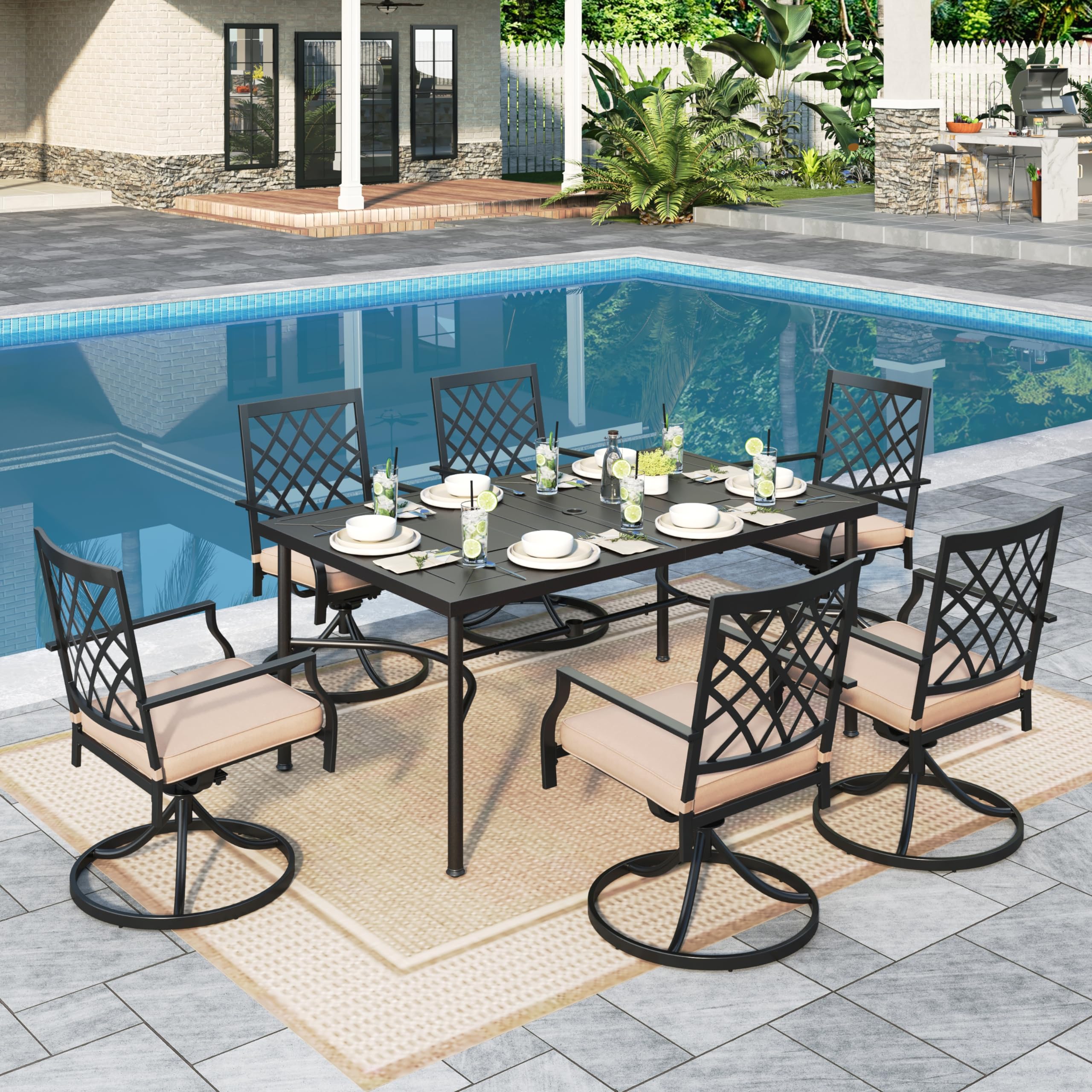 Sophia & William 7-Piece Outdoor Patio Dining Set for 6 - 64