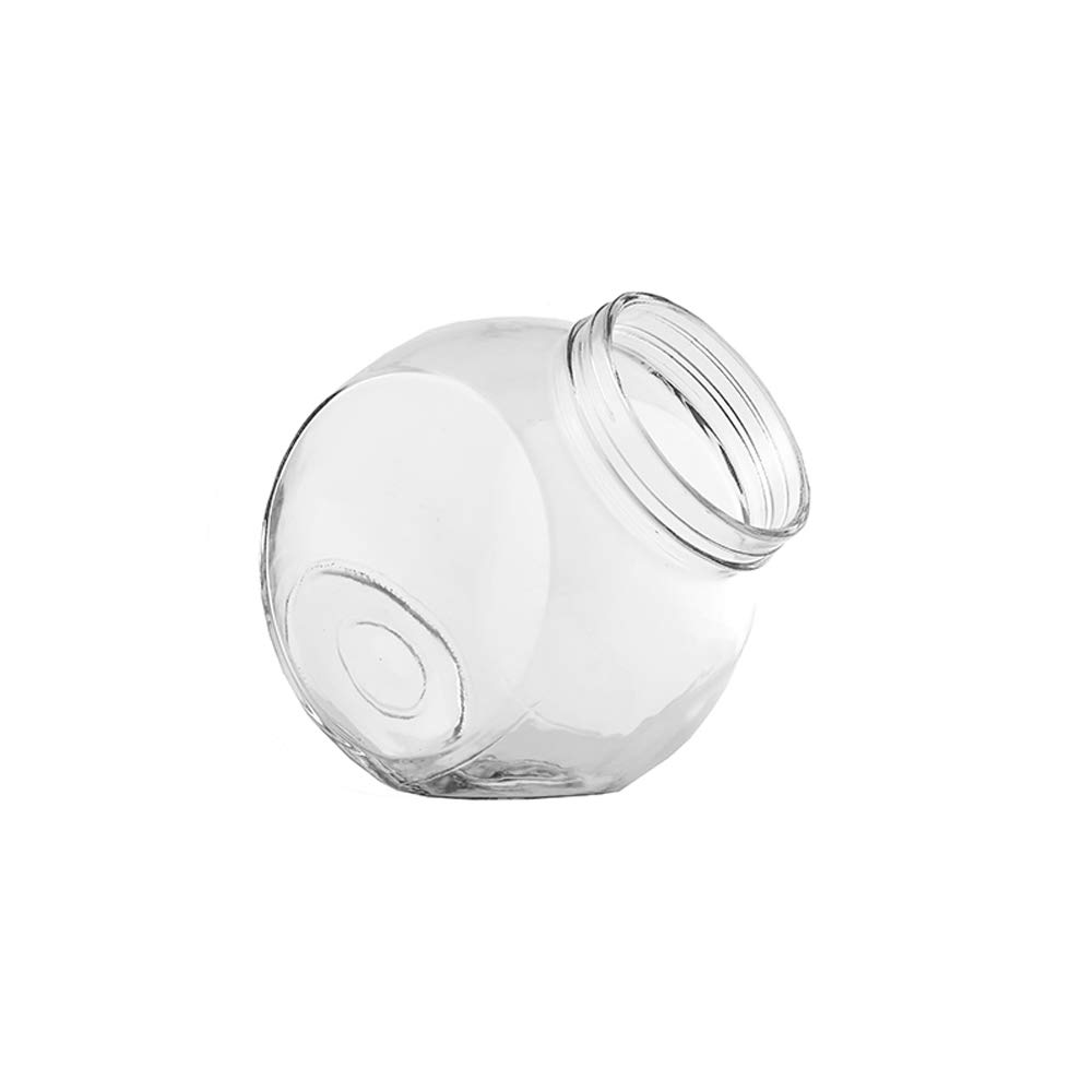 Clear Glass Tilted Cookie Jar - 7