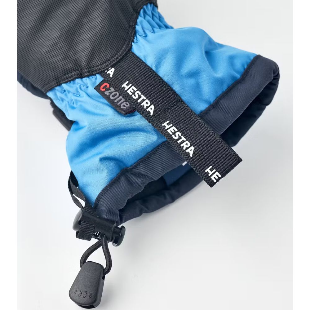 Hestra Czone Kids Ski Mittens - Navy/Sky Blue (32531) | Waterproof & Warm Winter Gloves for Boys & Girls | Perfect for Skiing, Snowboarding & Outdoor Winter Activities