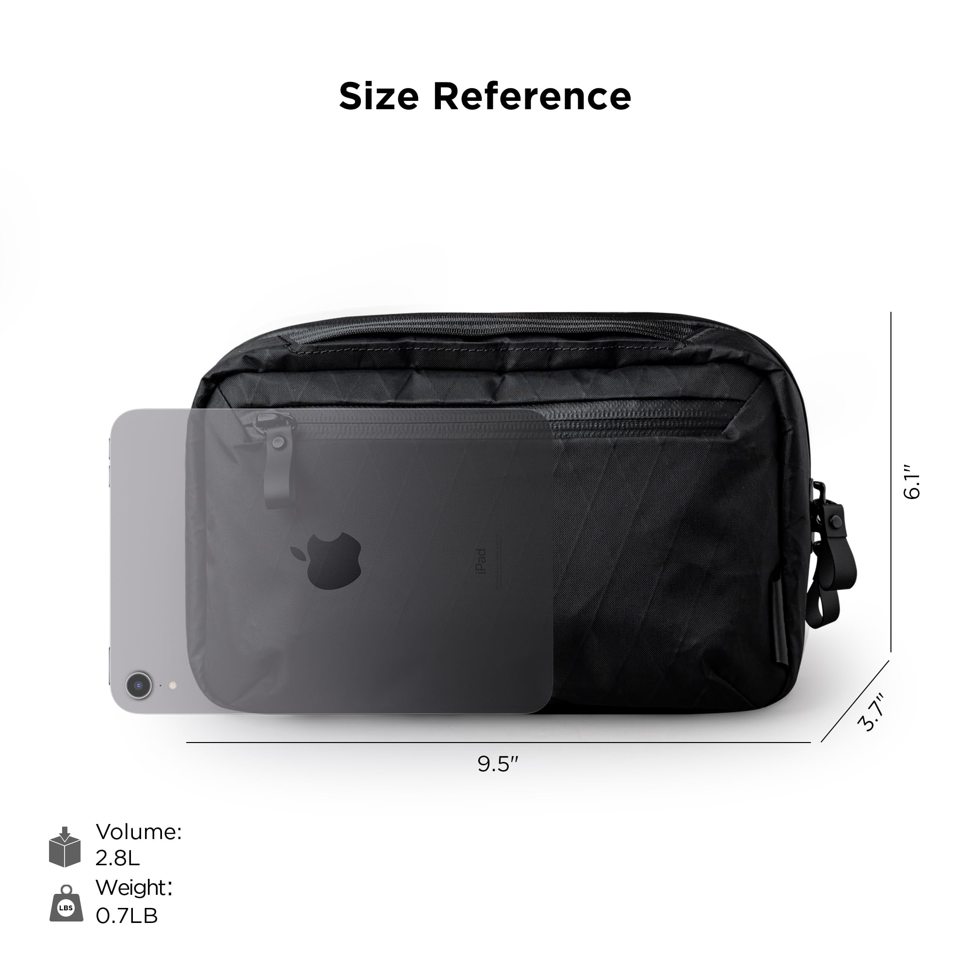ALPAKA Elements Tech Case Max X-Pac VX21 - Waterproof Sling Bag with Adjustable Detachable Strap, Lockable YKK Zippers for iPad Mini 6, Electronics & EDC | Durable Weatherproof Fabric | Perfect for Travel, Commuting & Outdoor Adventures